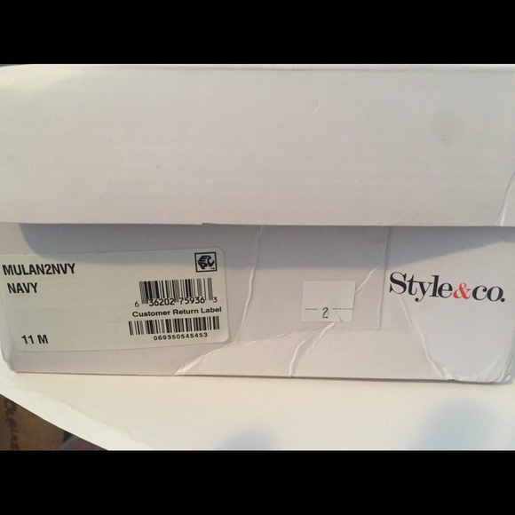 NWT Navy Style & Co Sandal 11 - Picture 3 of 9